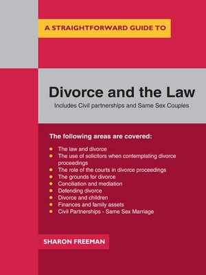 cover image of A Straightforward Guide to Divorce and the Law